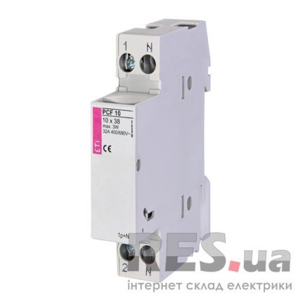 Роз'эднувач для предохранителей 10x38 на DIN-рейку PCF 8 1p N ETI Київ - изображение 1