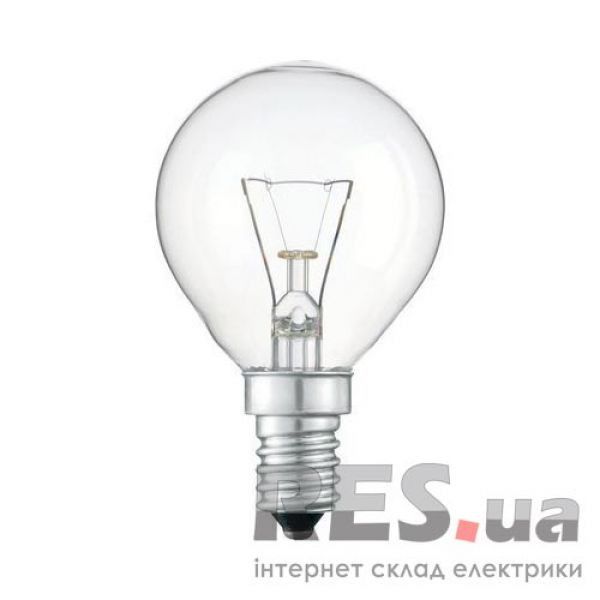 Лампа накаливания Р45 25Вт Е14 шар прозораа PHILIPS Киев - изображение 1