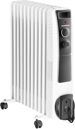 Обогреватель масляный HEINNER HOH-Y11WB 2500 Вт белый Київ - изображение 1