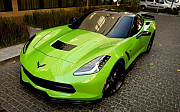 366 Спорткар на свадьбу фотосессию Chevrolet Corvette салатовый аренда Київ