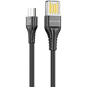 Кабель Proove Double Way Silicone USB to Micro 2.4A 1m Black (CCDS20001301) (Код товару:41280) Харьков