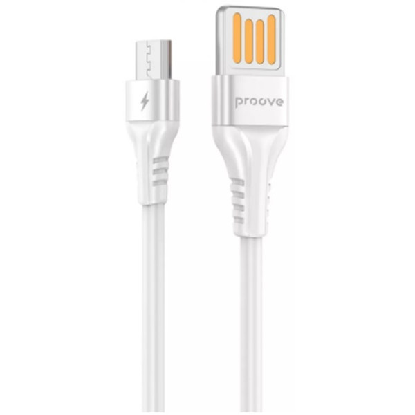 Кабель Proove Double Way Silicone USB to Micro 2.4A 1m White (CCDS20001302) (Код товару:41281) Харьков - изображение 1