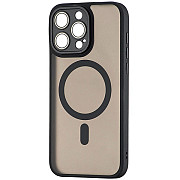 DM Чохол Silicone Matte Case Protected Camera with MagSafe для iPhone 15 Pro Black (Код товару:41322 Харьков