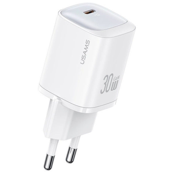 Мережевий зарядний пристрій Usams US-CC251 single USB-C PD3.0 30W 3A White (Код товару:41149) Харьков - изображение 1