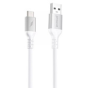 Кабель Proove ReGen Silicone USB to Type-C 3A 1m White (CCRS27001202) (Код товару:41349) Харьков
