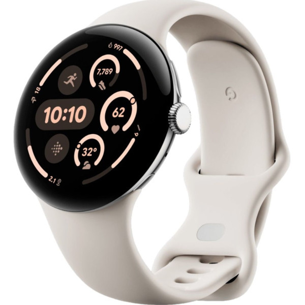 Смарт-годинник Google Pixel Watch 3 41mm Wi-Fi Polished Silver Aluminum Case/Porcelain Active Band ( Харьков - изображение 1