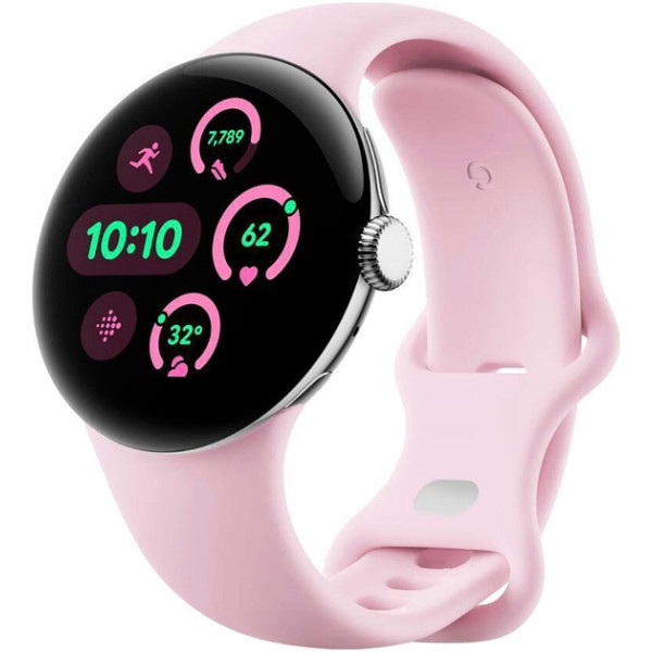 Смарт-годинник Google Pixel Watch 3 41mm Wi-Fi Polished Silver Aluminum Case/Rose Quartz Active Band Харьков - изображение 1
