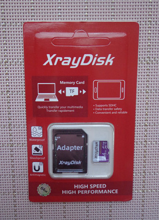 Карта памяти XrayDisk 64 ГБ высокоскоростная MicroSD с адаптером Харьков - изображение 1