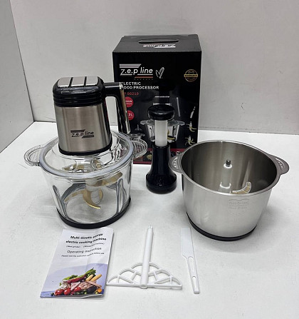 Измельчитель с 2 чашами 6 в 1 Zepline ZP-00219 3.2 л 3000 Вт серебристый Киев - изображение 1