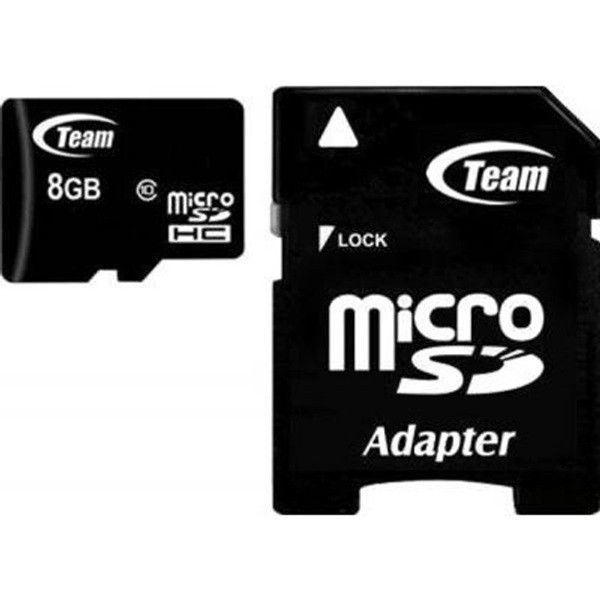 Карта пам'яті Team MicroSDHC 8GB UHS-I Class 10 + SD-адаптер (TUSDH8GCL1003) (Код товару:40888) Харьков - изображение 1