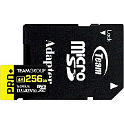 Карта пам'яті Team Pro+ microSDXC 256GB UHS-I/U3 Class 10 (TPPMSDX256GIA2V3003) (Код товару:40915) Харьков