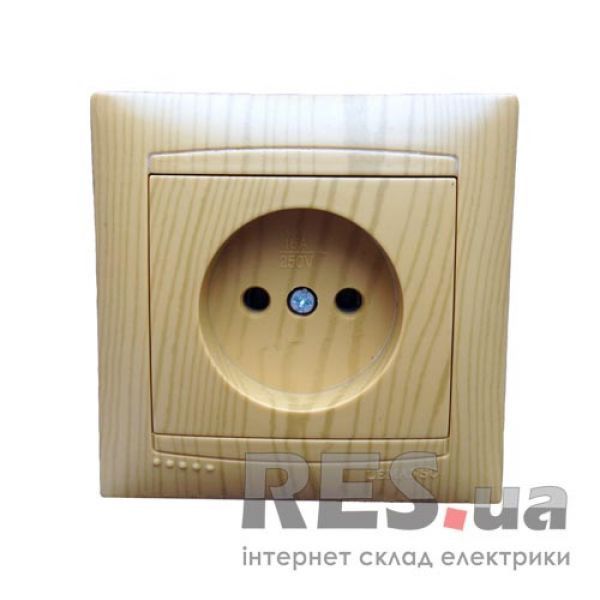 Розетка без заземления LMR1420 ольха Lemanso Сакура Киев - изображение 1