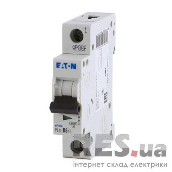 Автоматический выключатель PL4-B6/1 6А 1п. Eaton Киев - изображение 1