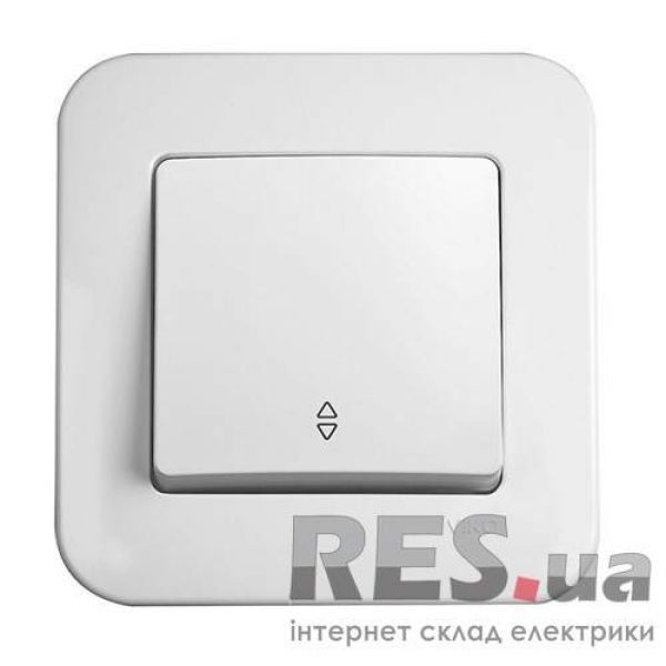 Выключатель одноклавишный проходной белый VIKO Rollina Киев - изображение 1
