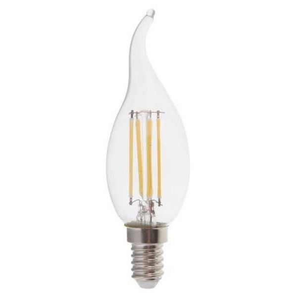 Лампа светодиодная свеча на ветру CF37 6W E14 2700K FILAMENT LB-159 Feron Киев - изображение 1