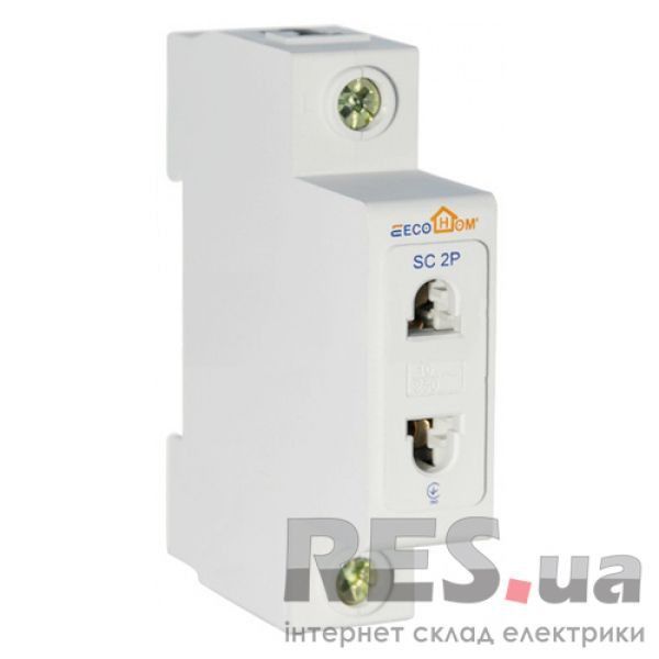 Розетка на DIN-рейку без заземления SC 2P Ecohome Киев - изображение 1