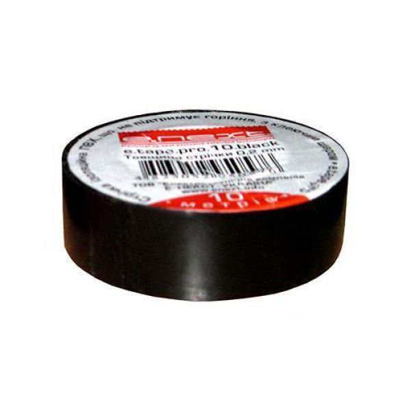 Изолента e.tape.stand.20.black, черная (20м) Киев - изображение 1