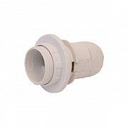 Патрон пластиковый e.lamp socket with nut.Е27.pl.white с гайкой, белый e.next Київ