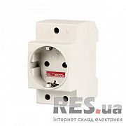 Розетка с заземлением на DIN-рейку e.socket.pro.din.tms, 230 В, L N PE Enext Киев