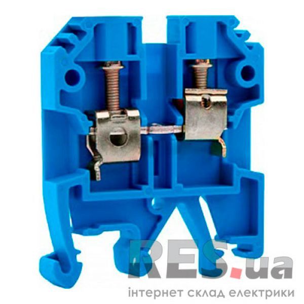 Клемная колодка наборная на DIN рейку e.tc.din.pro.4.blue без крышки E-next Київ - изображение 1