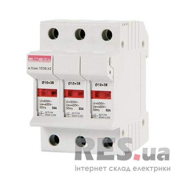 Держатель предохранителя e.fuse.1038.h под 10х38 32А1 E.next Киев - изображение 1