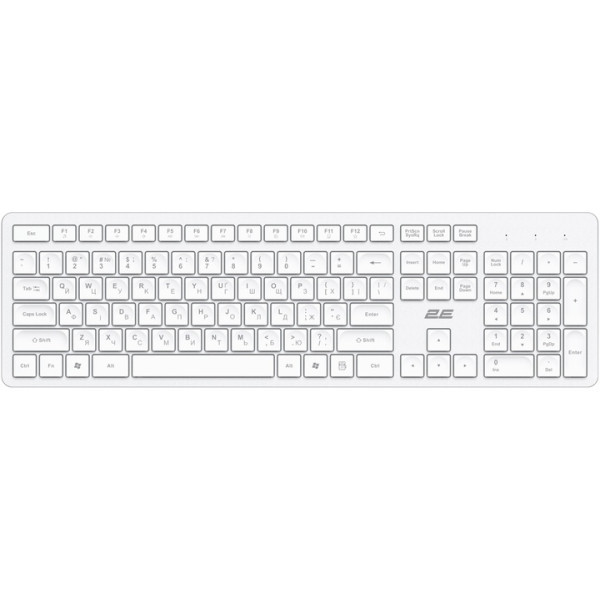 Клавіатура 2E KS260 WL EN/UKR White (2E-KS260WWH_UA) (Код товару:41569) Харьков - изображение 1