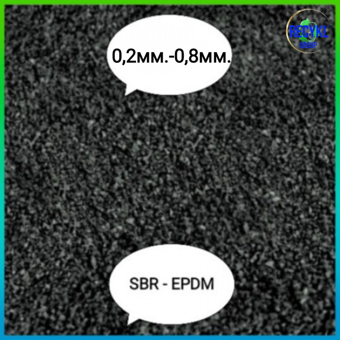 Гумова крихта SBR 0,2-0,8мм гумовий гранулят EPDM, rubber granules Львов - изображение 1