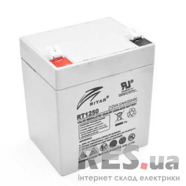 Аккумуляторная батарея RT1250 12V 5 Ah AGM RITAR Киев - изображение 1
