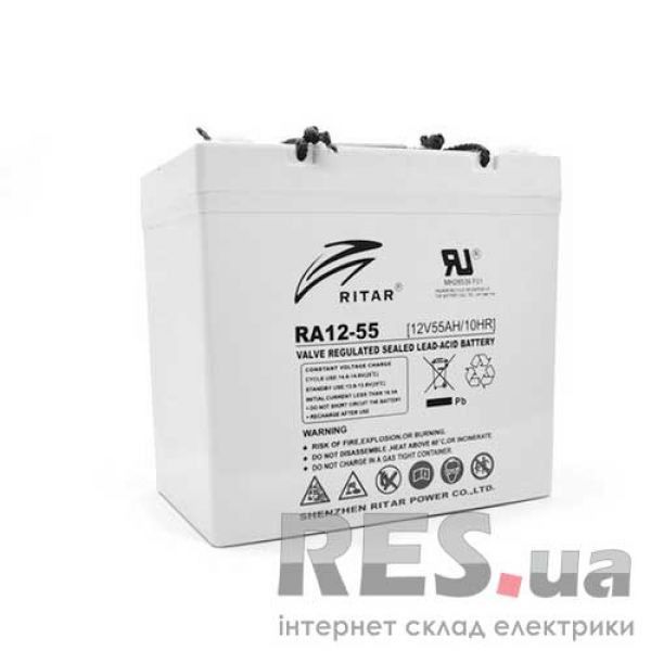 Аккумуляторная батарея RA12-55 12V 55 Ah AGM RITAR Киев - изображение 1