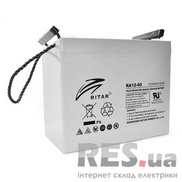 Аккумуляторная батарея RA12-60 12V 60 Ah AGM RITAR Киев - изображение 1