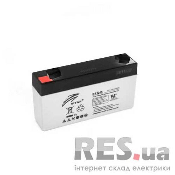 Аккумуляторная батарея RT1213 12V 1.3 Ah AGM RITAR Киев - изображение 1