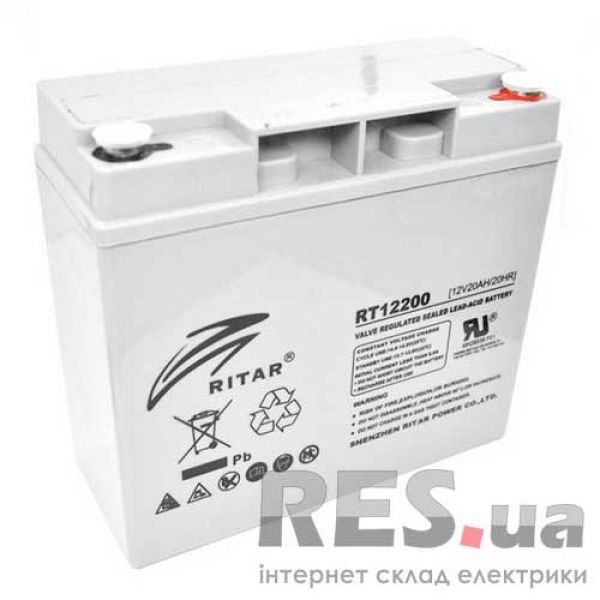 Аккумуляторная батарея RT12200 12V 20Ah AGM RITAR Киев - изображение 1