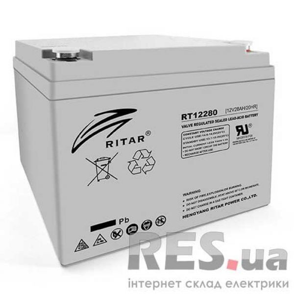 Аккумуляторная батарея RT12280 12V 28 Ah AGM RITAR Киев - изображение 1