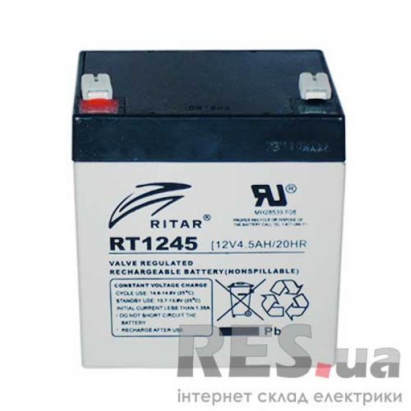 Аккумуляторная батарея RT1245 12V 4.5 Ah AGM RITAR Киев - изображение 1