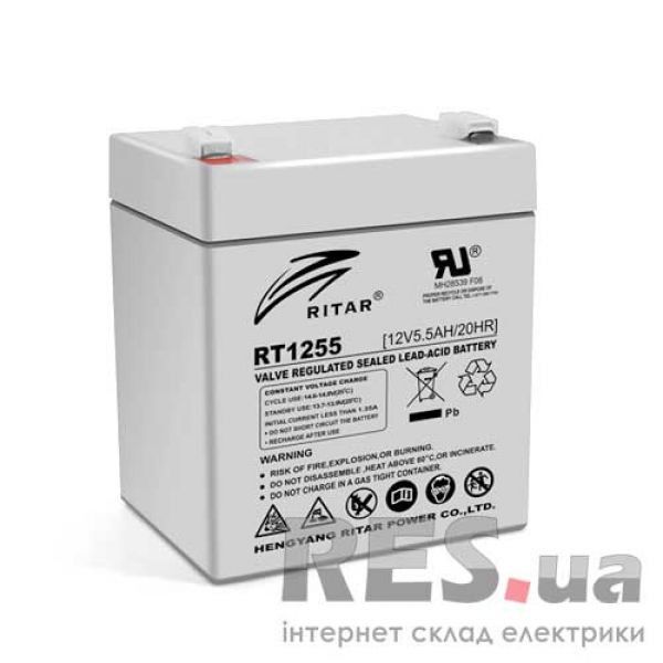 Аккумуляторная батарея RT1255 12V 5.5 Ah AGM RITAR Киев - изображение 1
