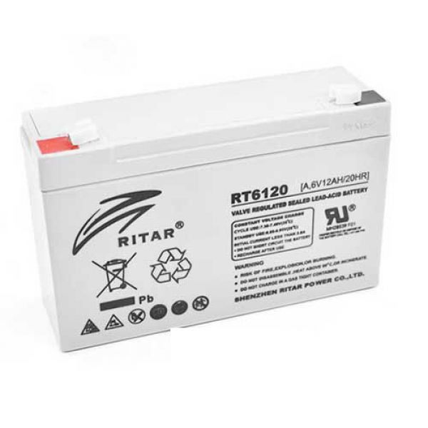 Аккумуляторная батарея RT6120A 6V 12 Ah AGM RITAR Киев - изображение 1