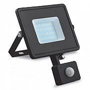 Прожектор LED 20W + датчик движения 6400K черный IP44 LL-906  Feron Киев