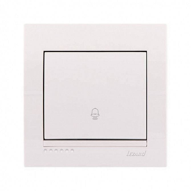 Кнопка звонка Lezard Deriy 10A Белая (702-0202-103) Киев - изображение 1