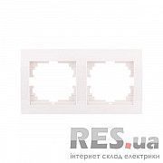 Двойная рамка Lezard Deriy горизонтальная Белая (702-0200-147) Киев