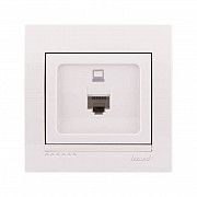 Компьютерная розетка Lezard Deriy RJ45 5 категория Белая (702-0202-139) Киев