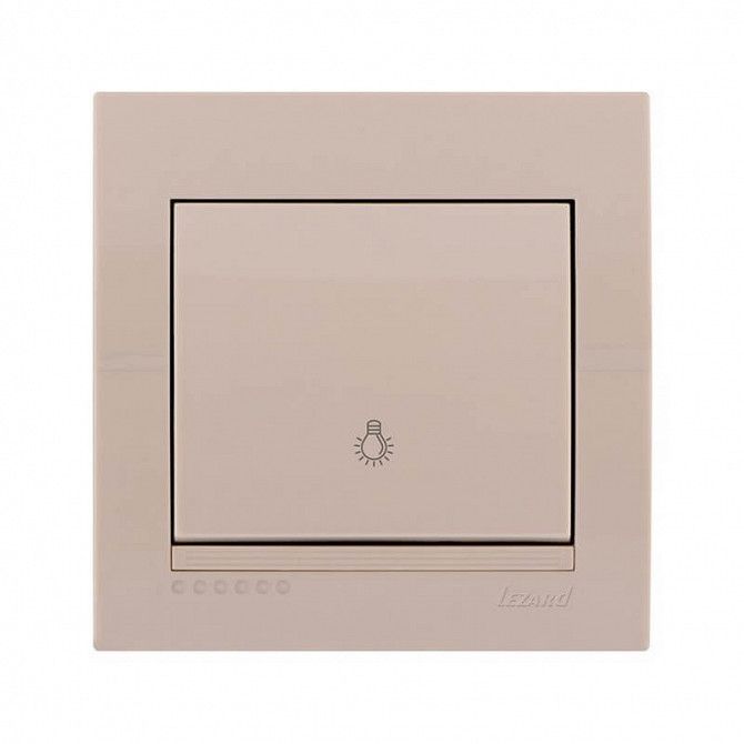 Кнопка звонка Lezard Deriy 10A Кремовая (702-0303-103) Київ - изображение 1