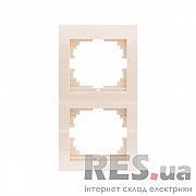 Двойная рамка Lezard Deriy вертикальная Кремовая (702-0300-152) Киев