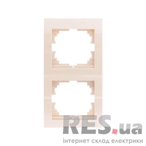 Двойная рамка Lezard Deriy вертикальная Кремовая (702-0300-152) Киев - изображение 1