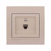 Компьютерная розетка Lezard Deriy RJ45 5 категория Кремовая (702-0303-139) Киев