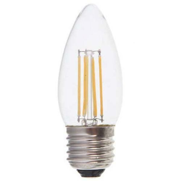Лампа светодиодная свеча С37 4W E27 2700K 400LM FILAMENT LB-58 Feron Київ - изображение 1