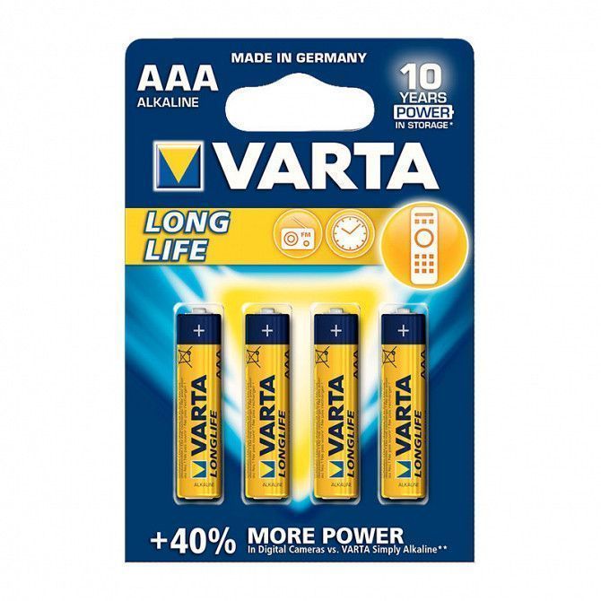 Батарейка VARTA LONGLIFE AAA BLI 4 (4103101414) Киев - изображение 1