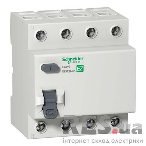 Дифференциальный выключатель нагрузки (УЗО) EZ9 4p 25A C Easy9 Schneider Electric (EZ9R34425) Киев - изображение 1