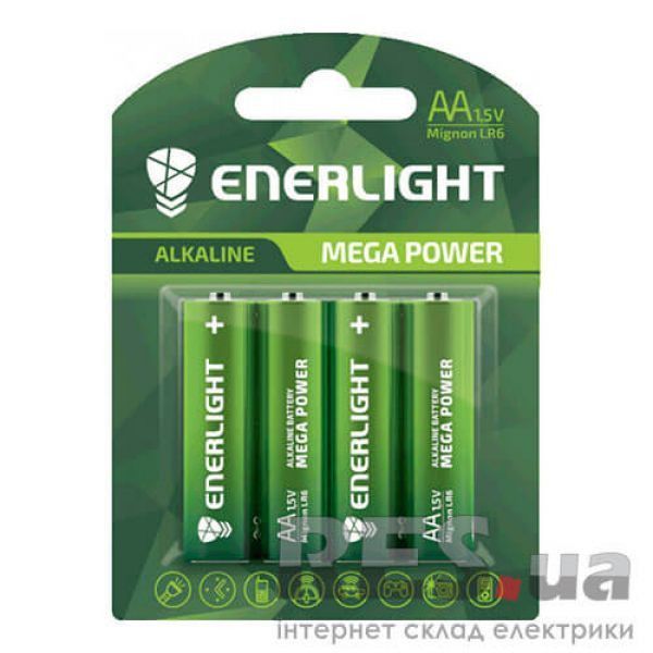 Батарейка AA MEGA POWER BLI 4 ENERLIGHT (4шт) Киев - изображение 1