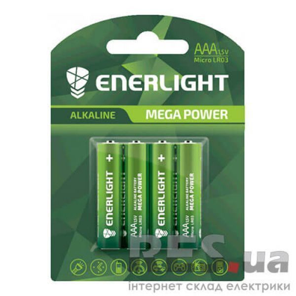 Батарейка AAA MEGA POWER BLI 4 ENERLIGHT (4 шт) Киев - изображение 1