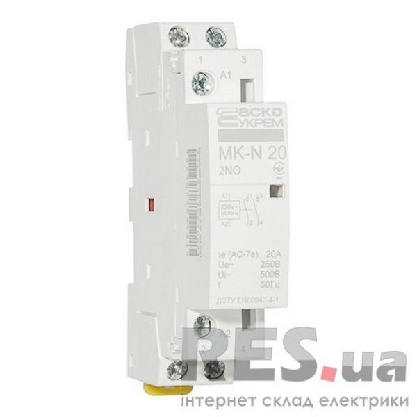 Контактор модульный на Din-рейку МК-N 2Р 220В 20А АскоУкрем Киев - изображение 1